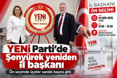 GİRESUN’DA GÖKHAN ŞENYÜREK YENİDEN İL BAŞKANI SEÇİLDİ