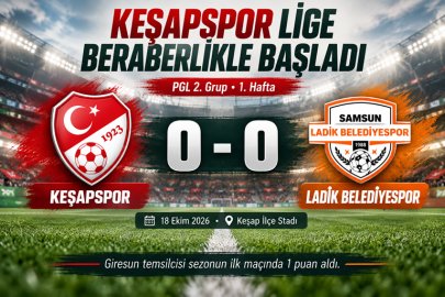 KEŞAPSPOR LİGE BERABERLİKLE BAŞLADI: 0-0