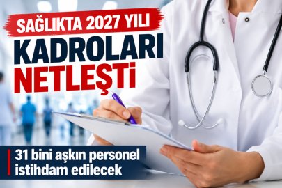 Sağlıkta 2027 yılı kadroları netleşti... 31 bini aşkın personel istihdam edilecek