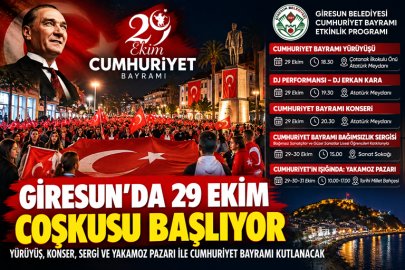 GİRESUN'DA 29 EKİM KUTLAMALARI BAŞLIYOR