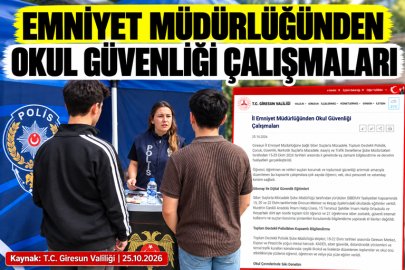 Emniyet Müdürlüğünden Okul Güvenliği Çalışmaları